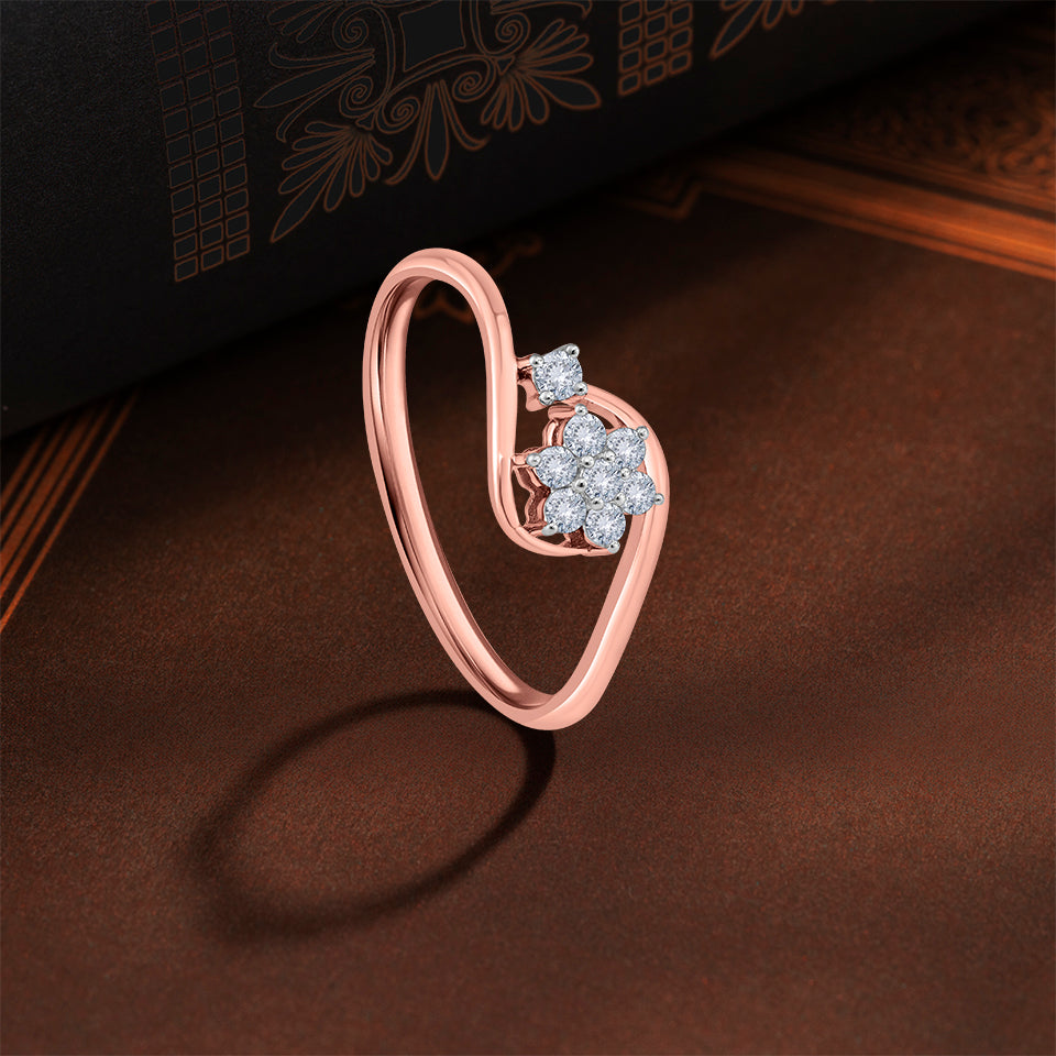 Floral Bloom Diamond Finger Ring