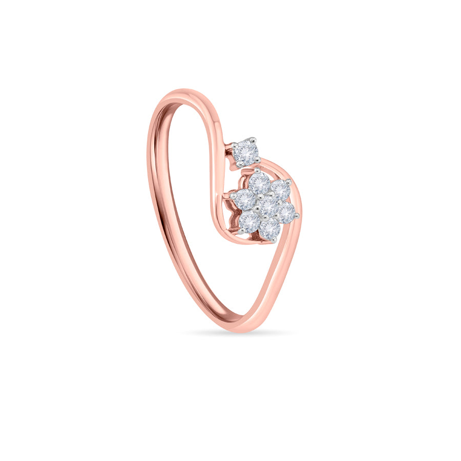 Floral Bloom Diamond Finger Ring