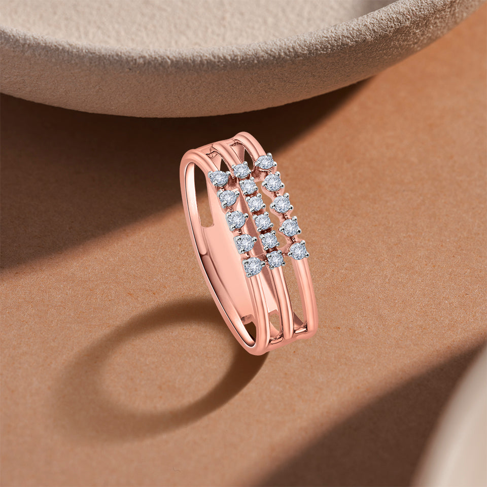 Mystic Matrix Diamond Finger Ring