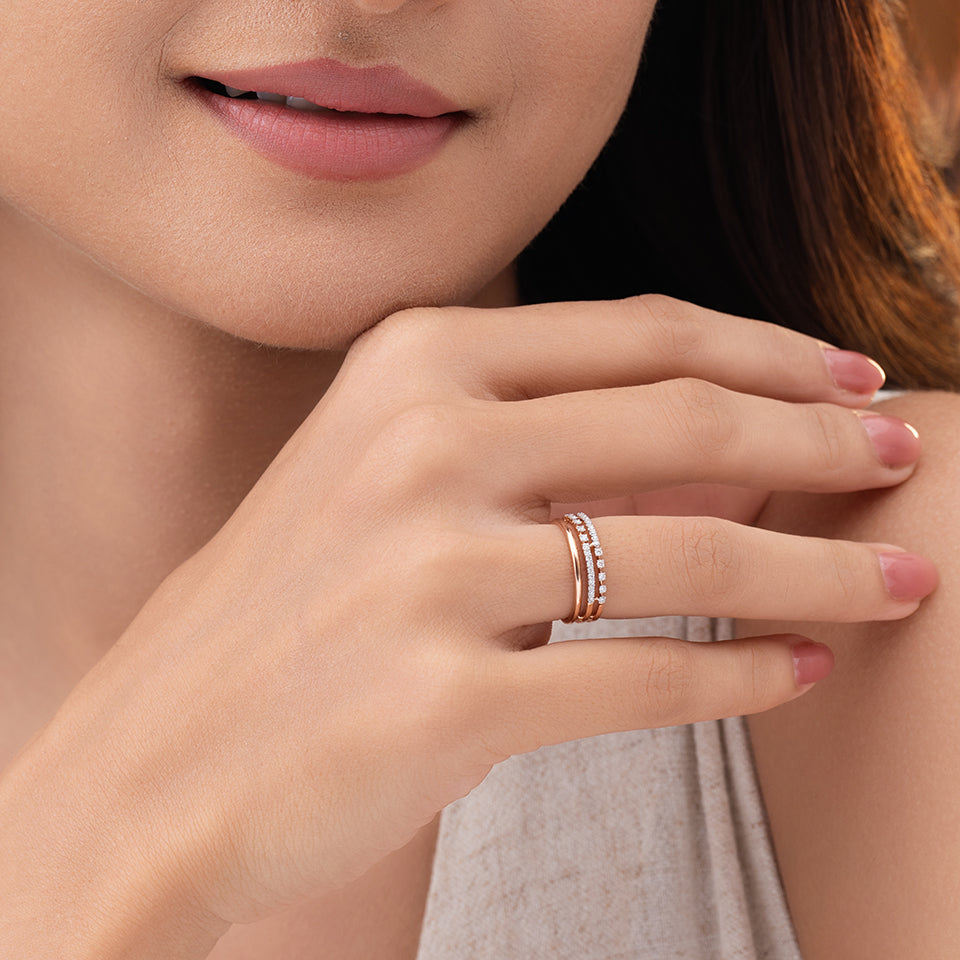 Stunning Symphony Diamond Finger Ring