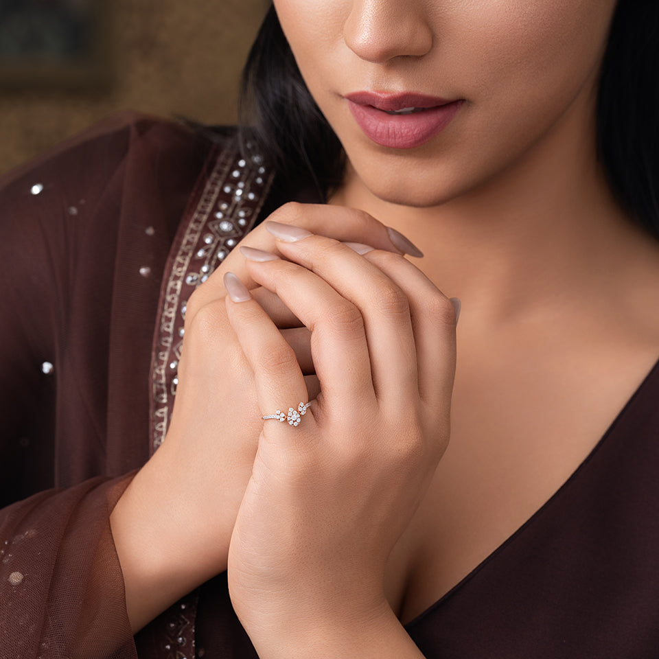 Sunshine Drops Diamond Finger Ring