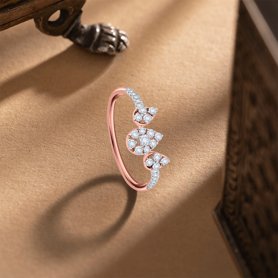 Sunshine Drops Diamond Finger Ring