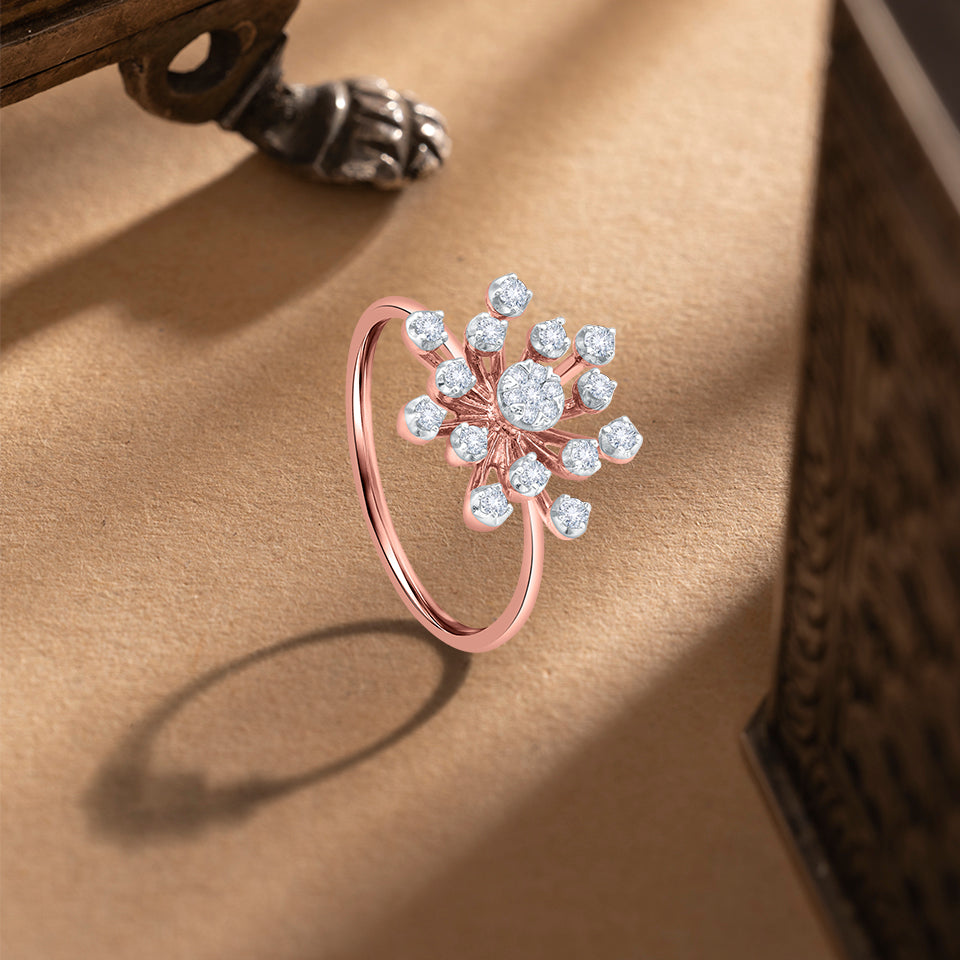 Dandelion Dream Diamond Finger Ring