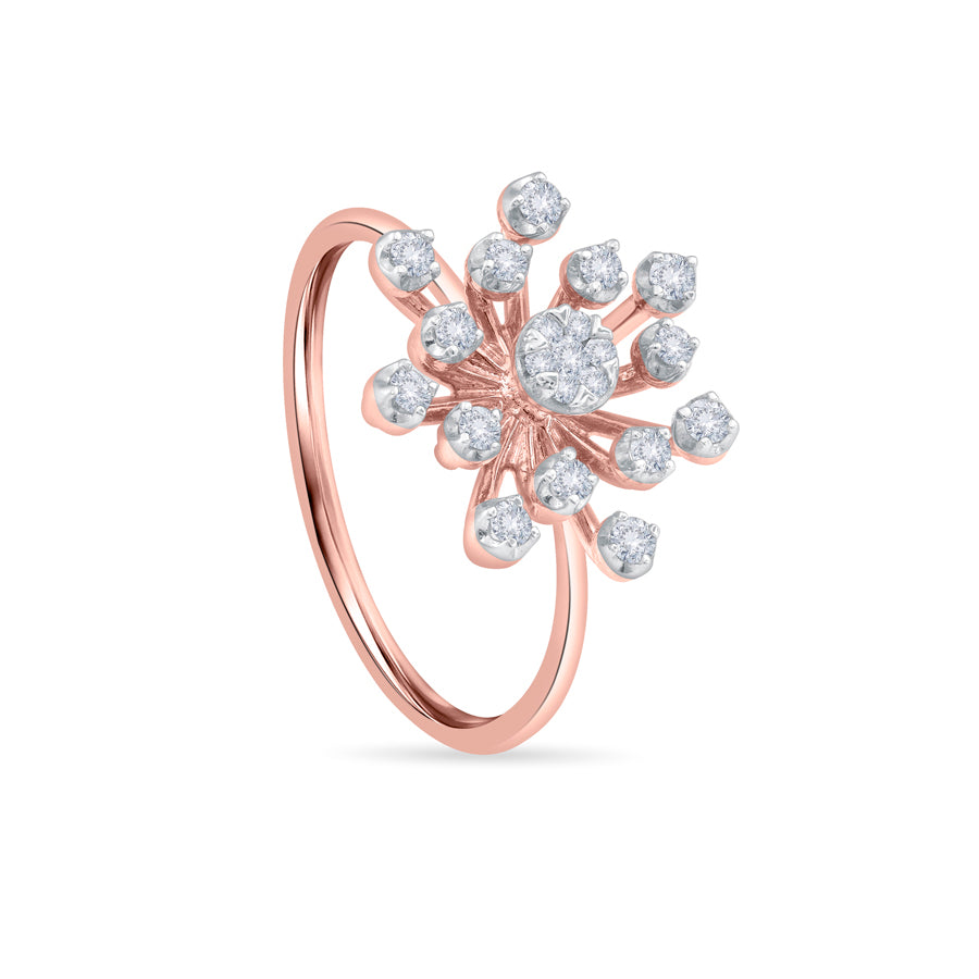 Dandelion Dream Diamond Finger Ring