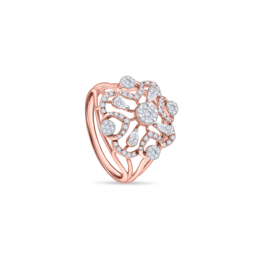 Imperial Bloom Diamond Finger Ring
