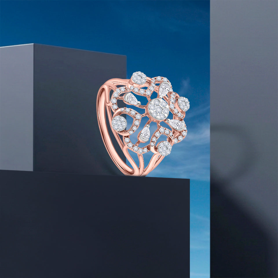 Imperial Bloom Diamond Finger Ring
