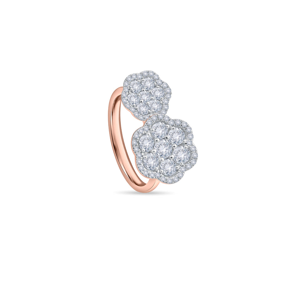 Pretty Pair Diamond Finger Ring