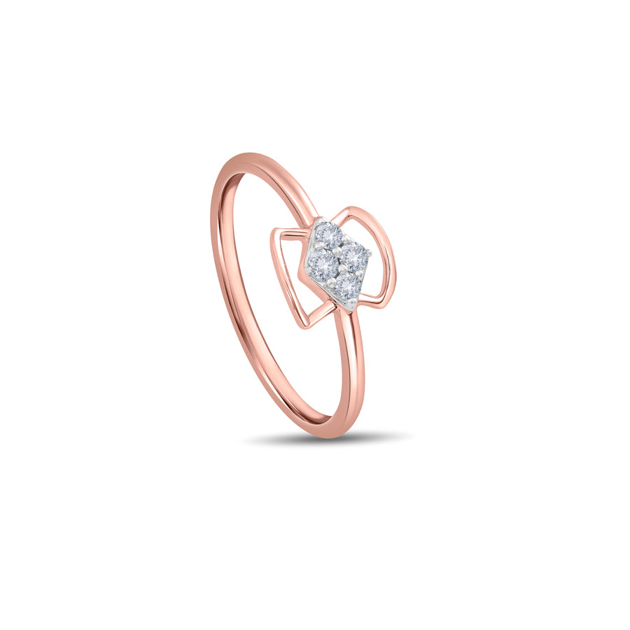 Minimalist Apex Diamond Finger Ring