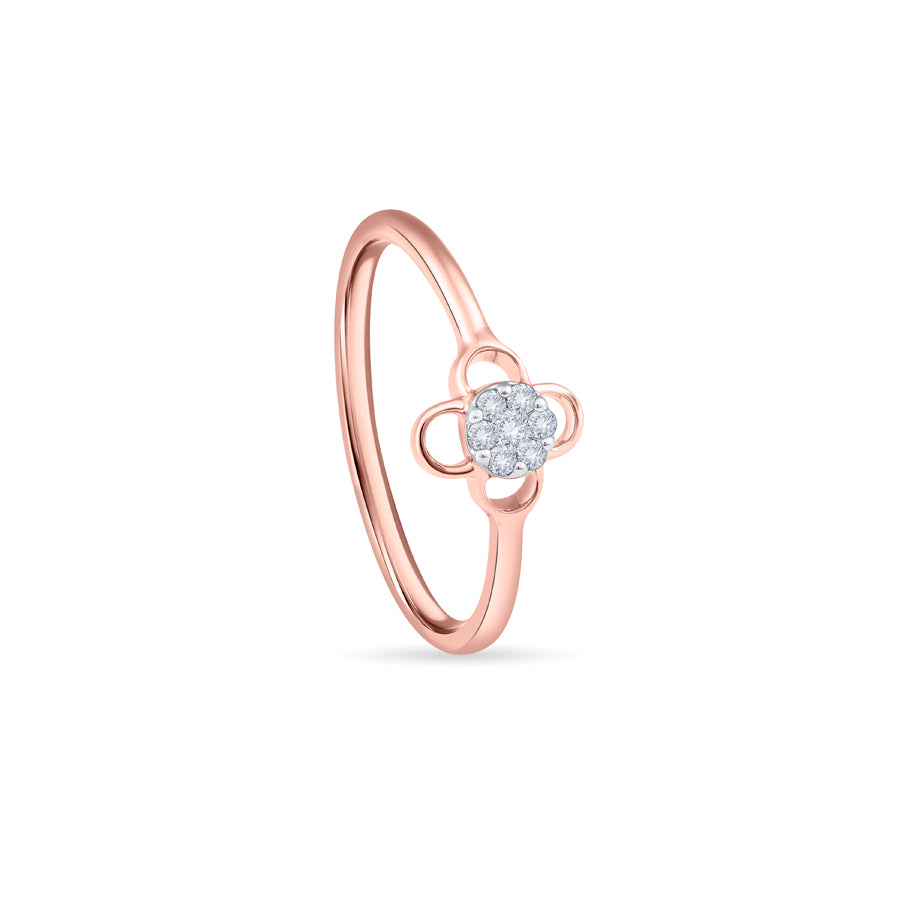 Petal Clover Diamond Finger Ring