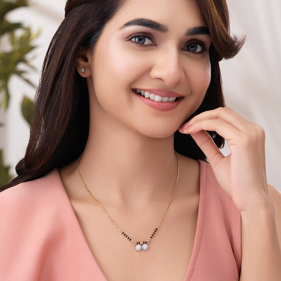 Eternal Orbs Diamond Mangalsutra