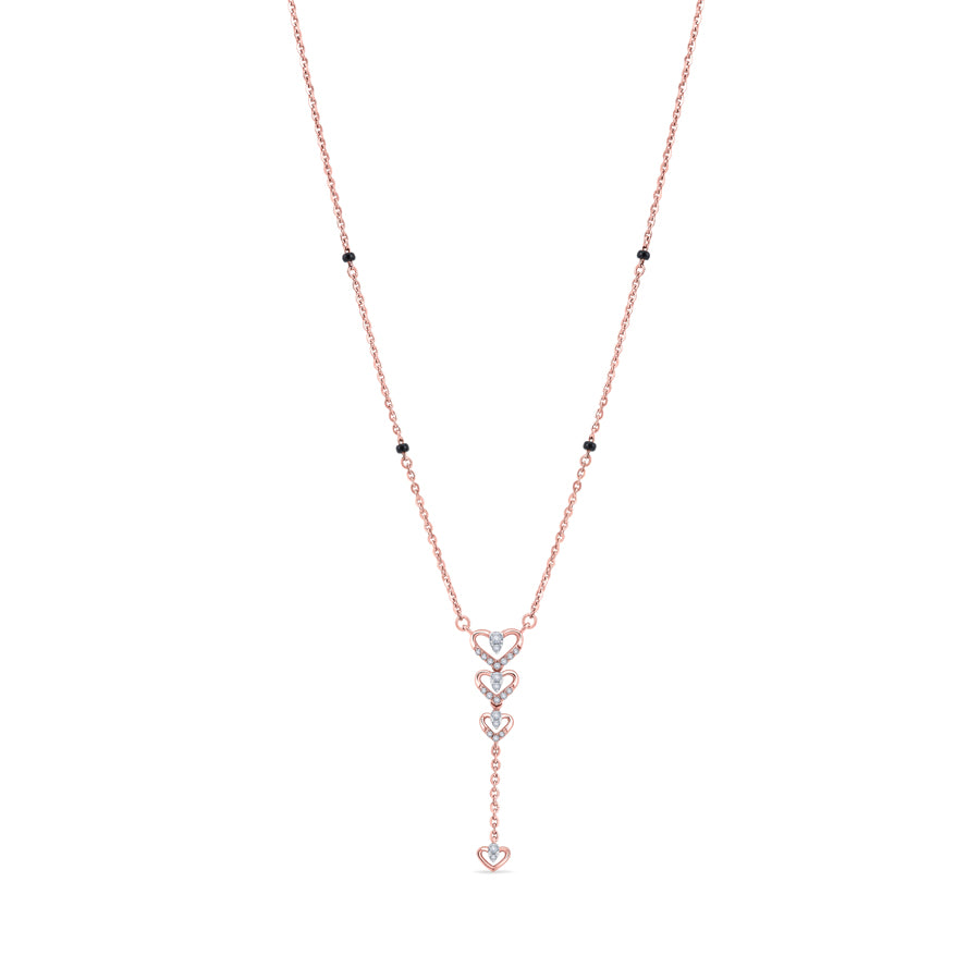 Triple Heart Diamond Mangalsutra