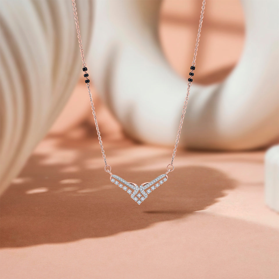 Classic Crest Diamond Mangalsutra