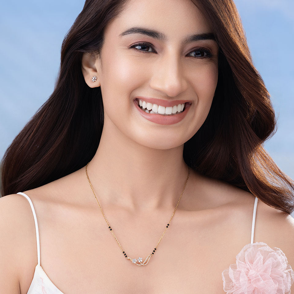 Golden Vine Diamond Mangalsutra