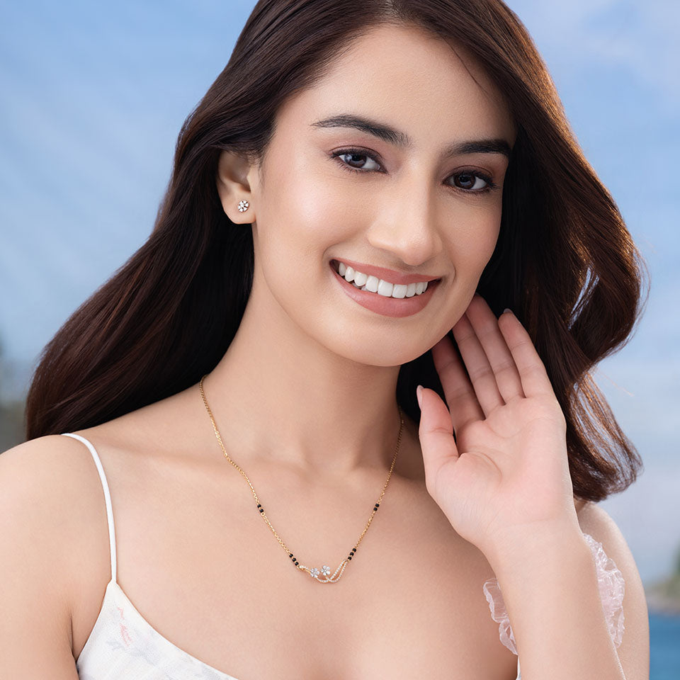 Golden Vine Diamond Mangalsutra