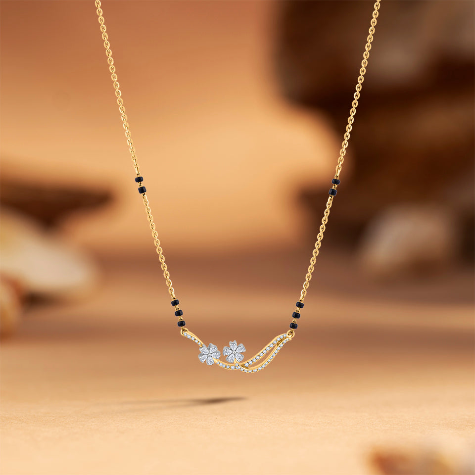 Golden Vine Diamond Mangalsutra