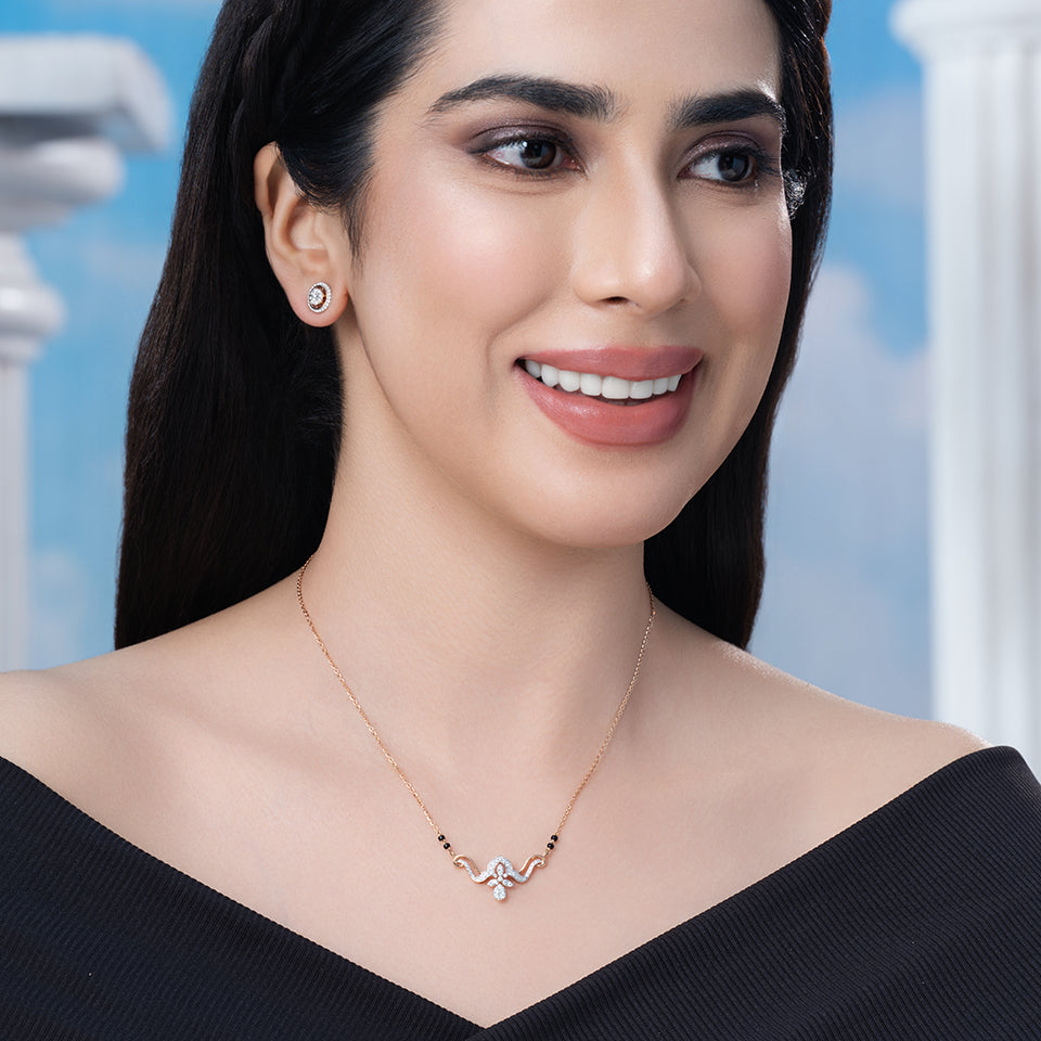 Blooming Tiara Diamond Mangalsutra