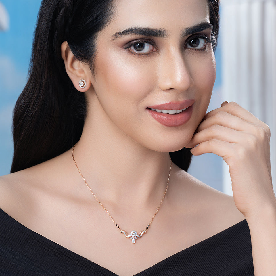 Blooming Tiara Diamond Mangalsutra