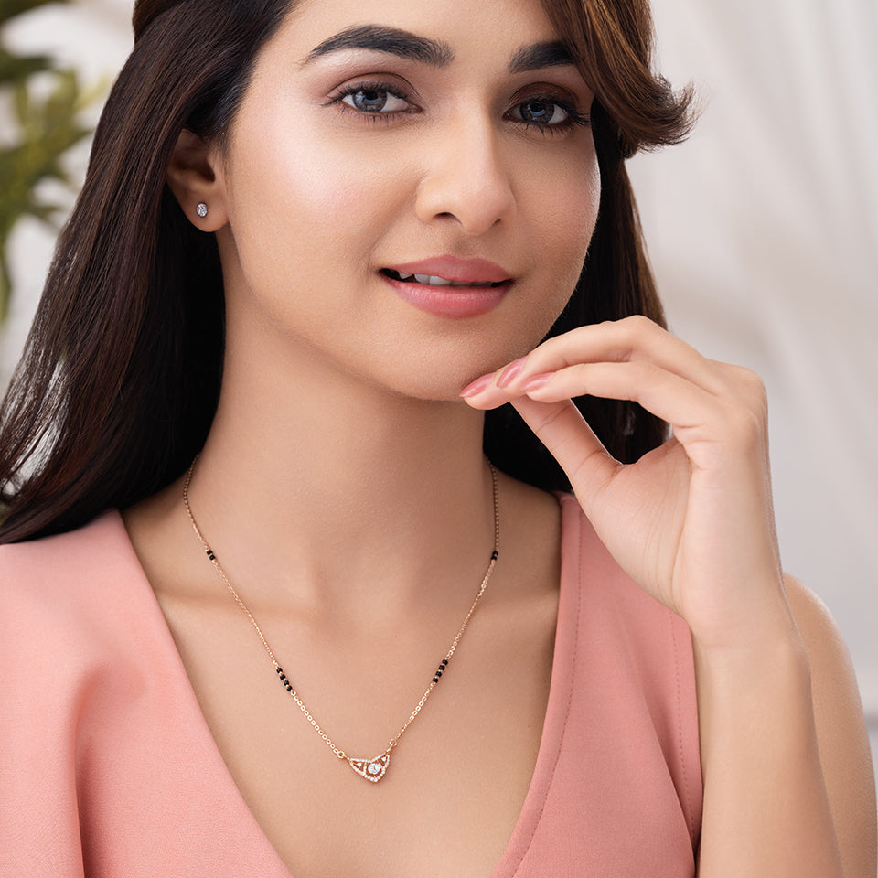 Lavish Lattice Diamond Mangalsutra