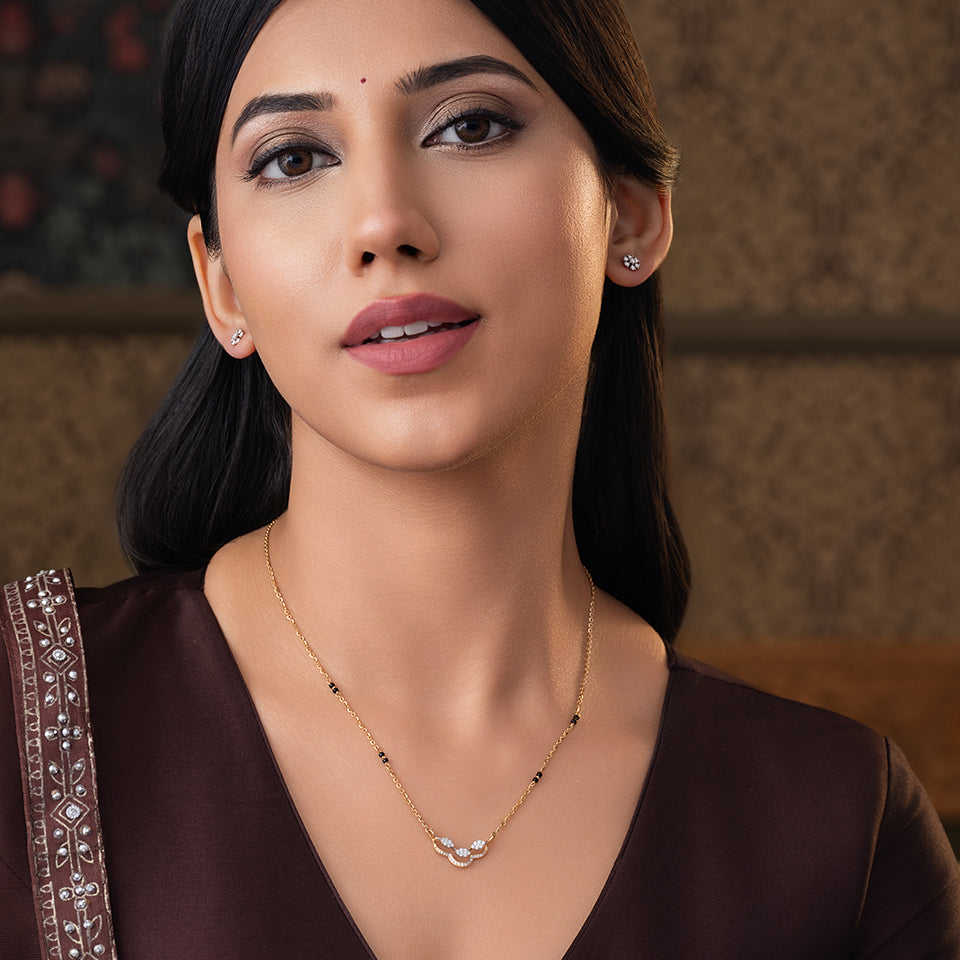 Mystic Wave Diamond Mangalsutra