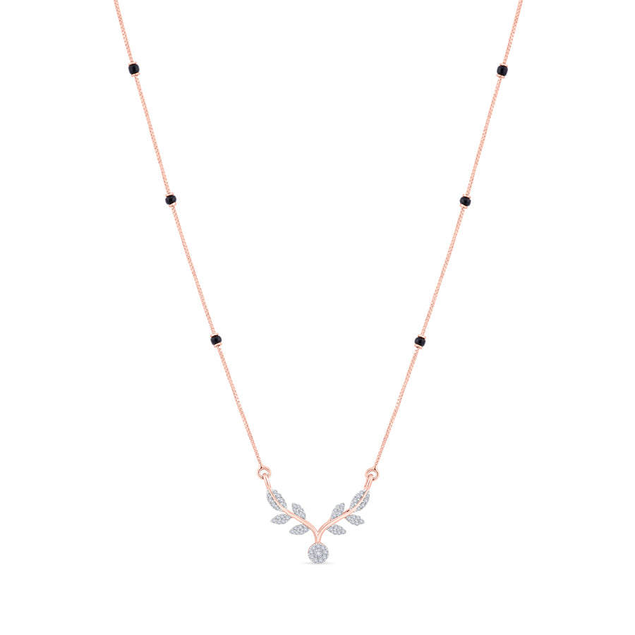 Luminous Leaflet Diamond Mangalsutra