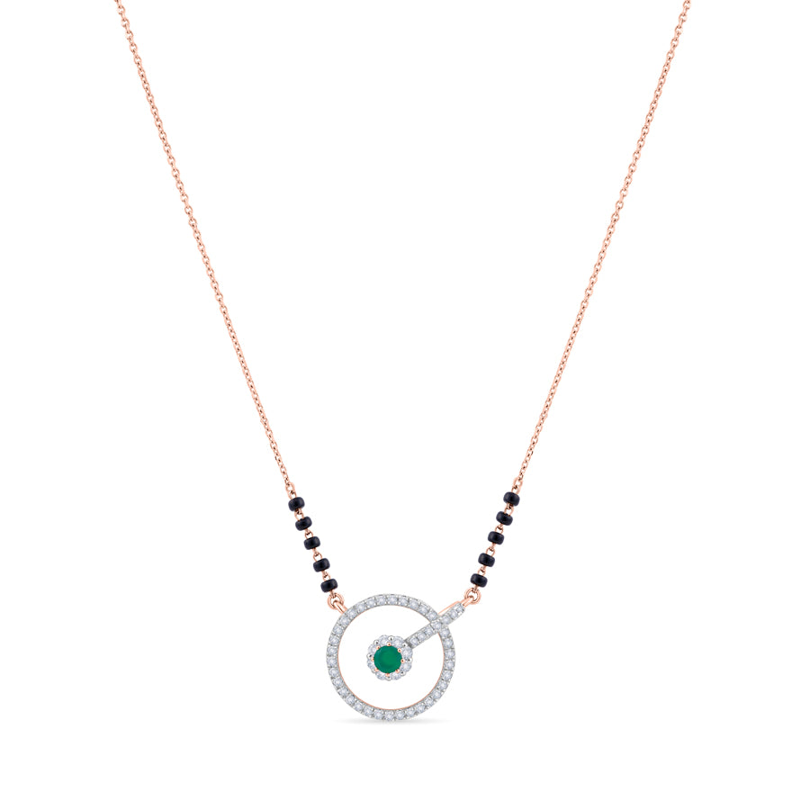 Emerald Orbit Diamond Mangalsutra