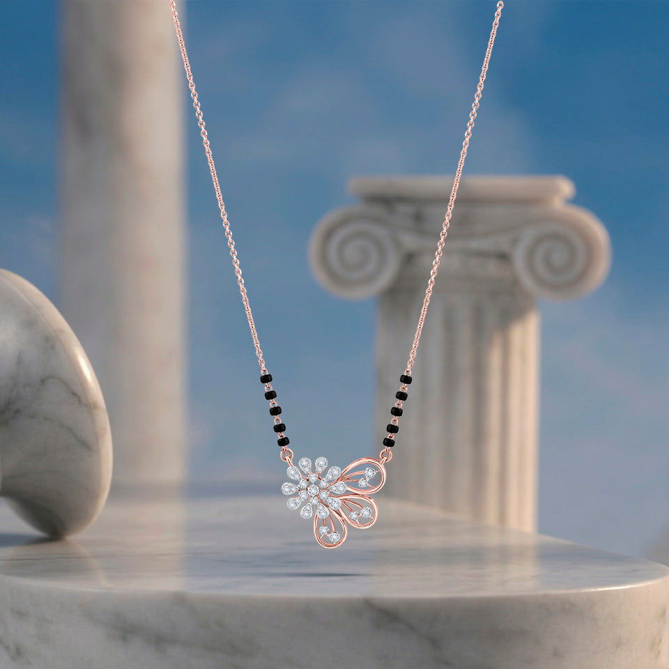 Gleaming Floret Diamond Mangalsutra