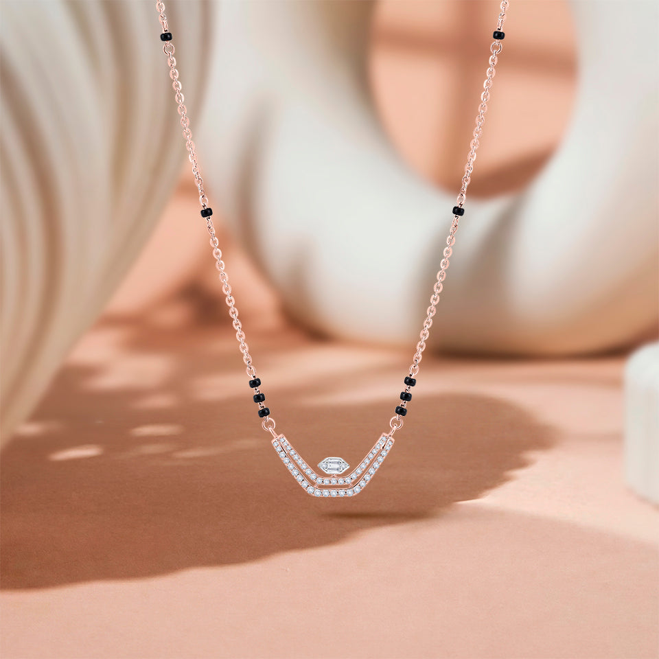 Classic Contour Diamond Mangalsutra