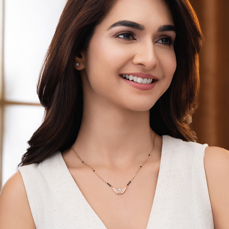Classic Contour Diamond Mangalsutra