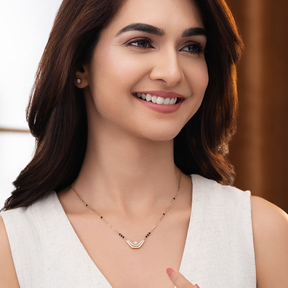 Classic Contour Diamond Mangalsutra