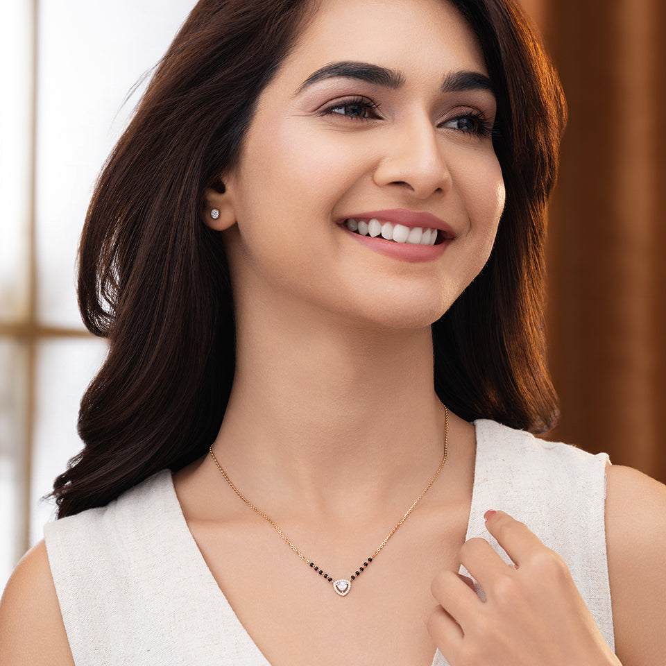 Sacred Heart Diamond Mangalsutra