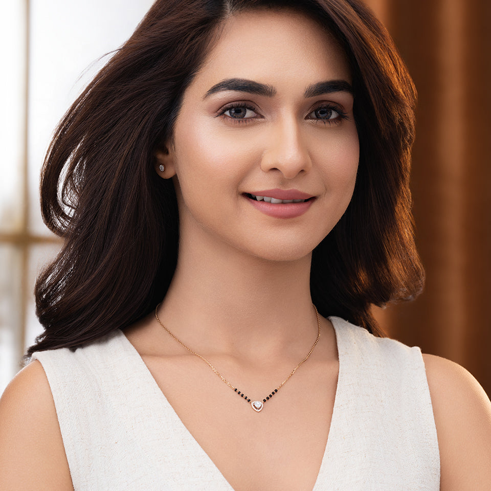 Sacred Heart Diamond Mangalsutra