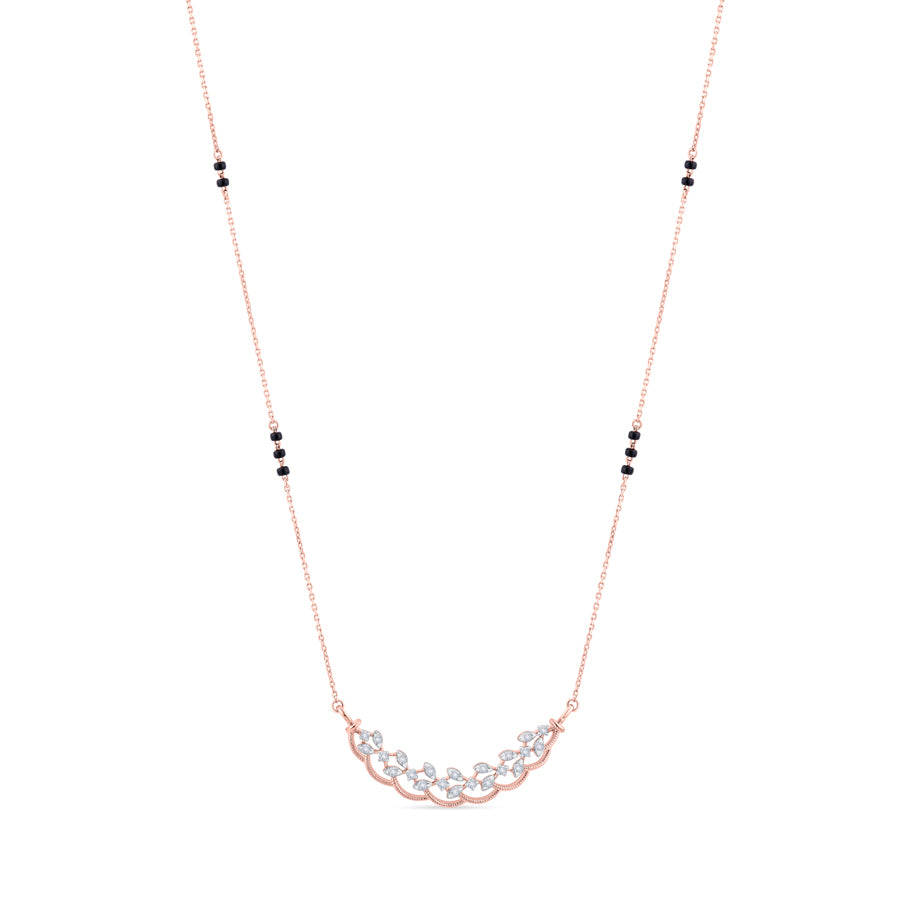 Arc Of Leaves Diamond Mangalsutra