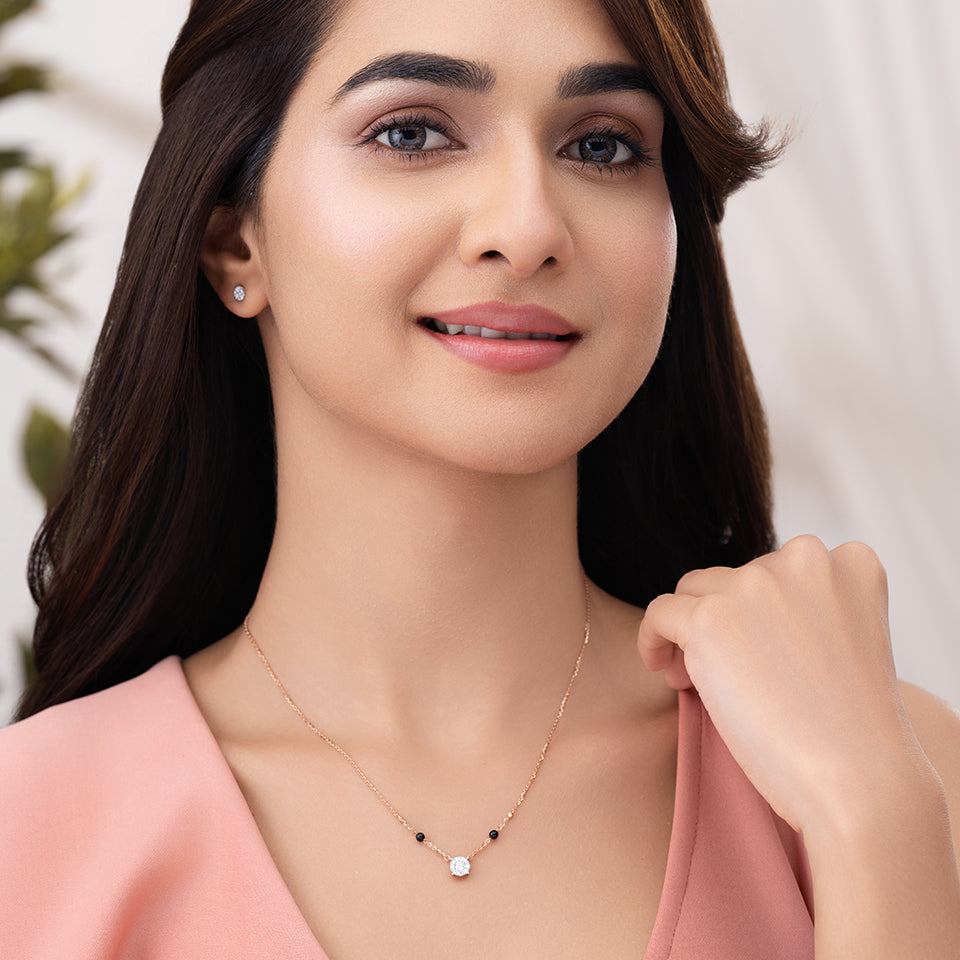 Solitaire Sparkle Diamond Mangalsutra