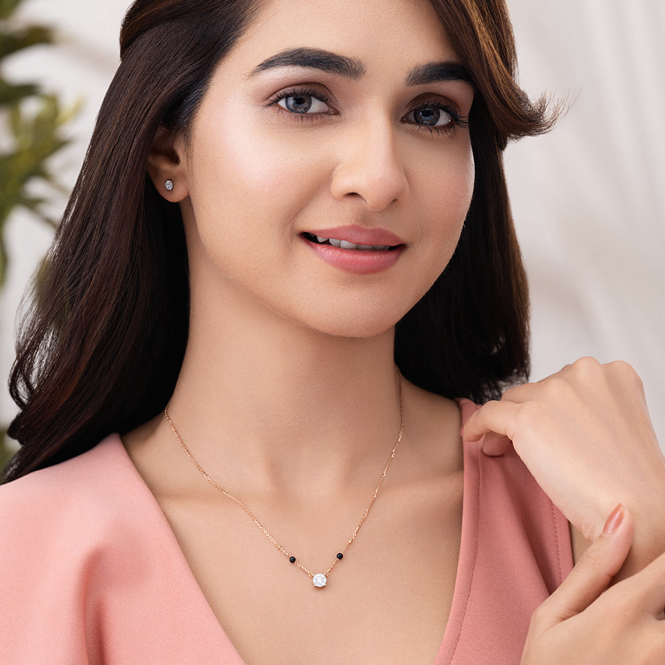 Solitaire Sparkle Diamond Mangalsutra