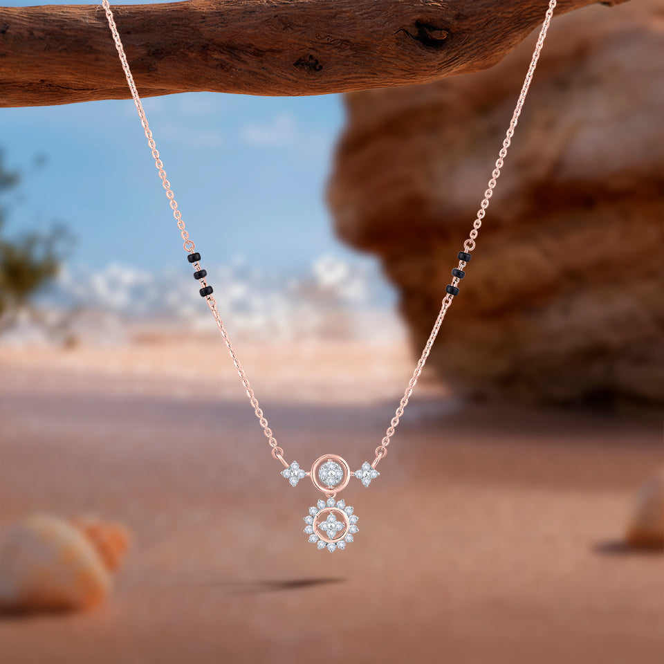 Sunbeam Bloom Diamond Mangalsutra