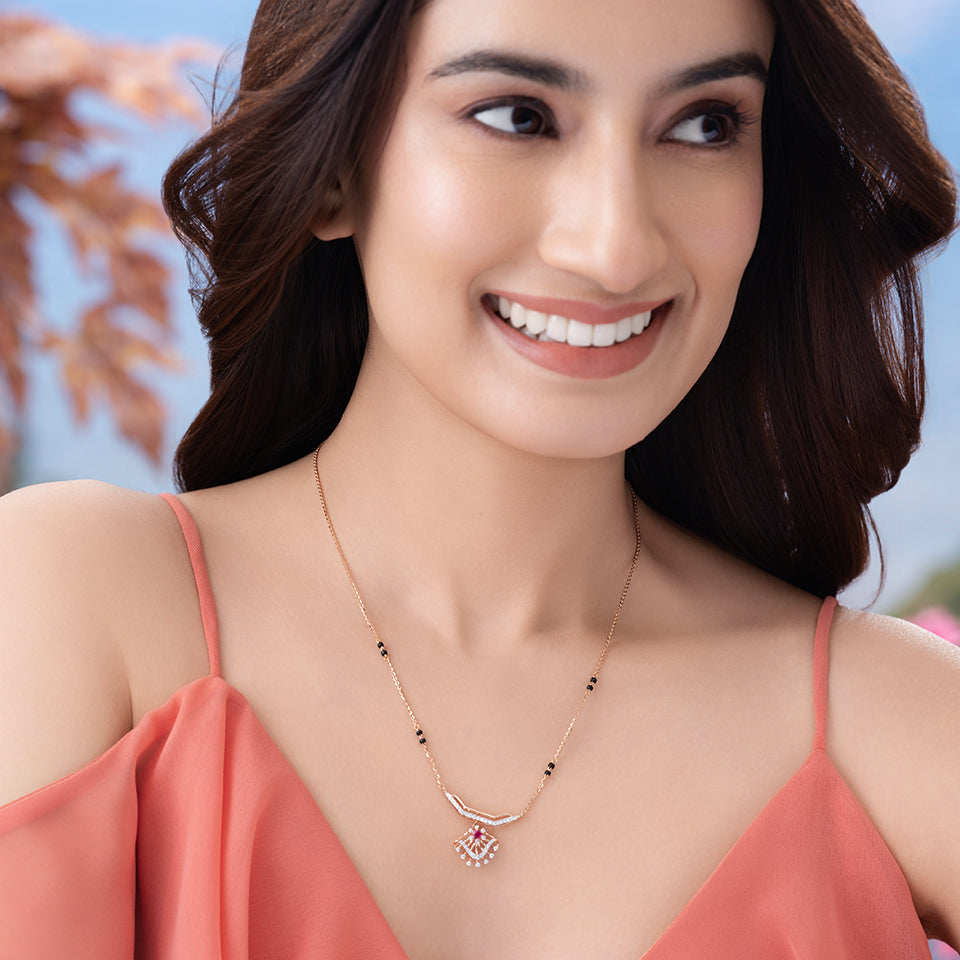 Crimson Radiance Diamond Mangalsutra