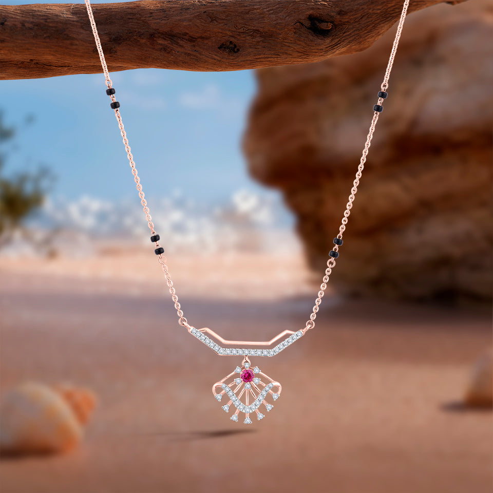 Crimson Radiance Diamond Mangalsutra