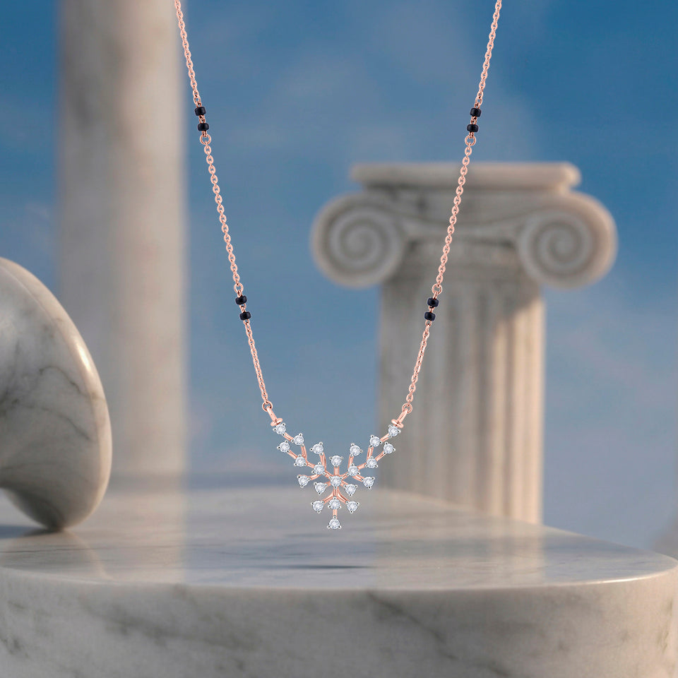 Shining Nodes Diamond Mangalsutra