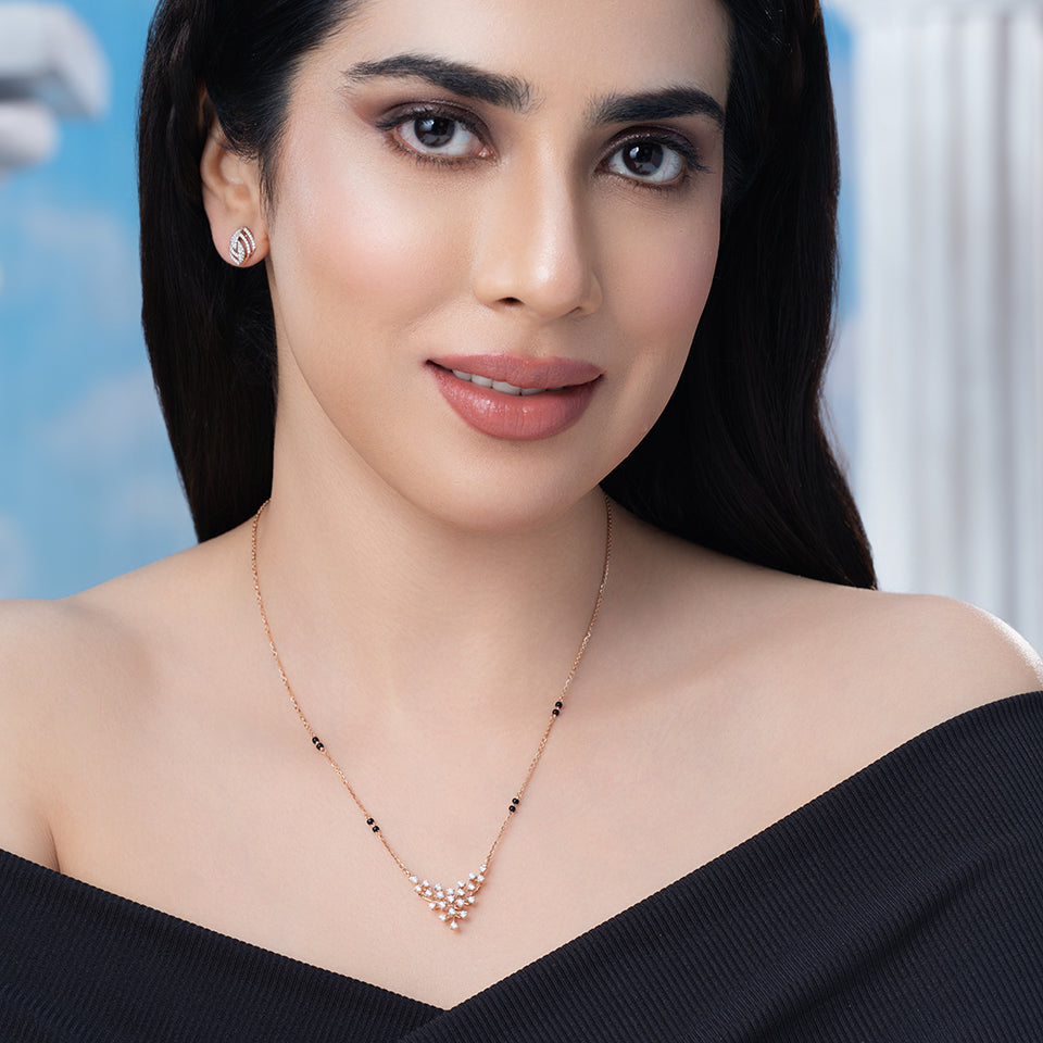 Shining Nodes Diamond Mangalsutra