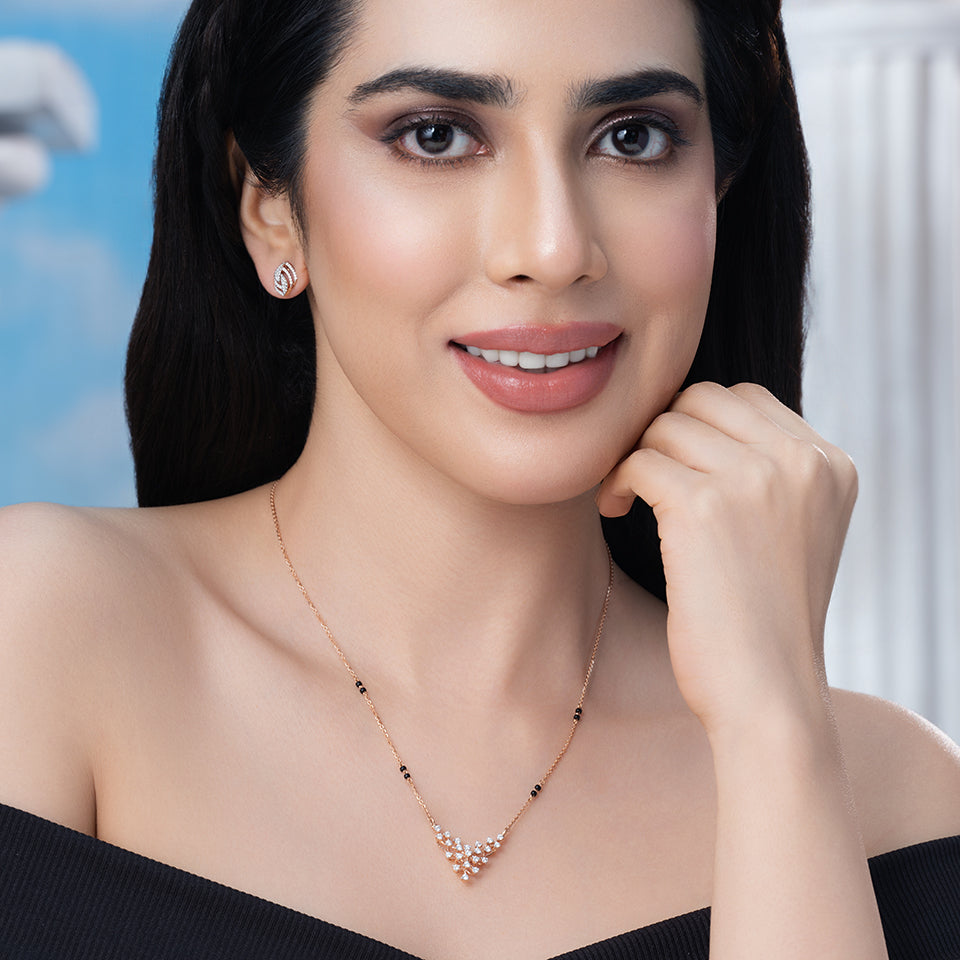 Shining Nodes Diamond Mangalsutra