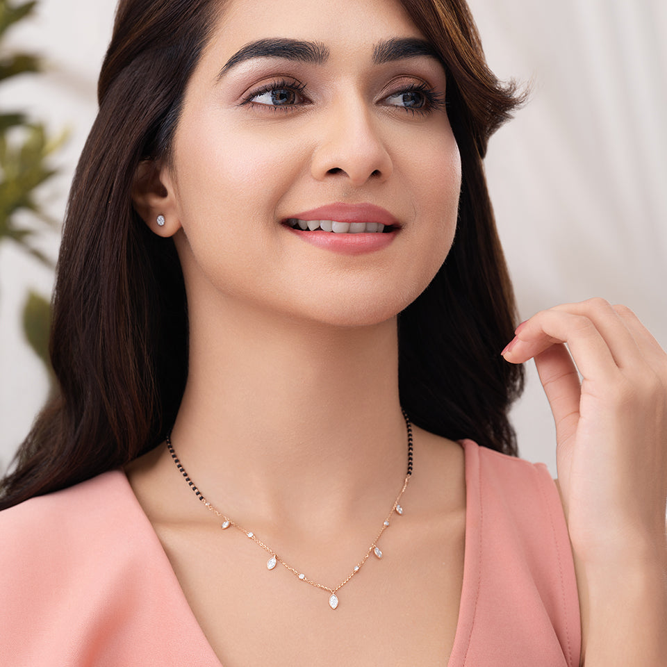 Flora Droplet Diamond Mangalsutra