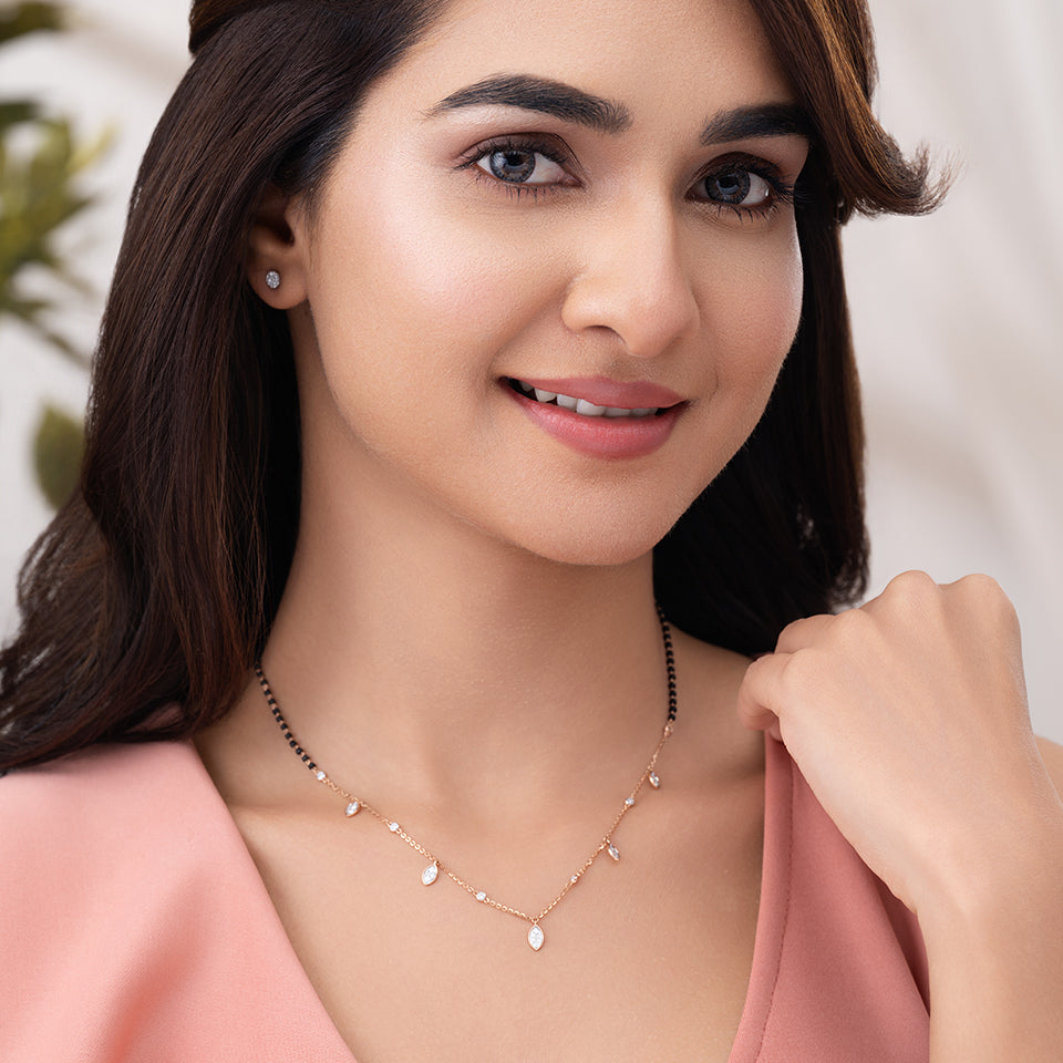 Flora Droplet Diamond Mangalsutra