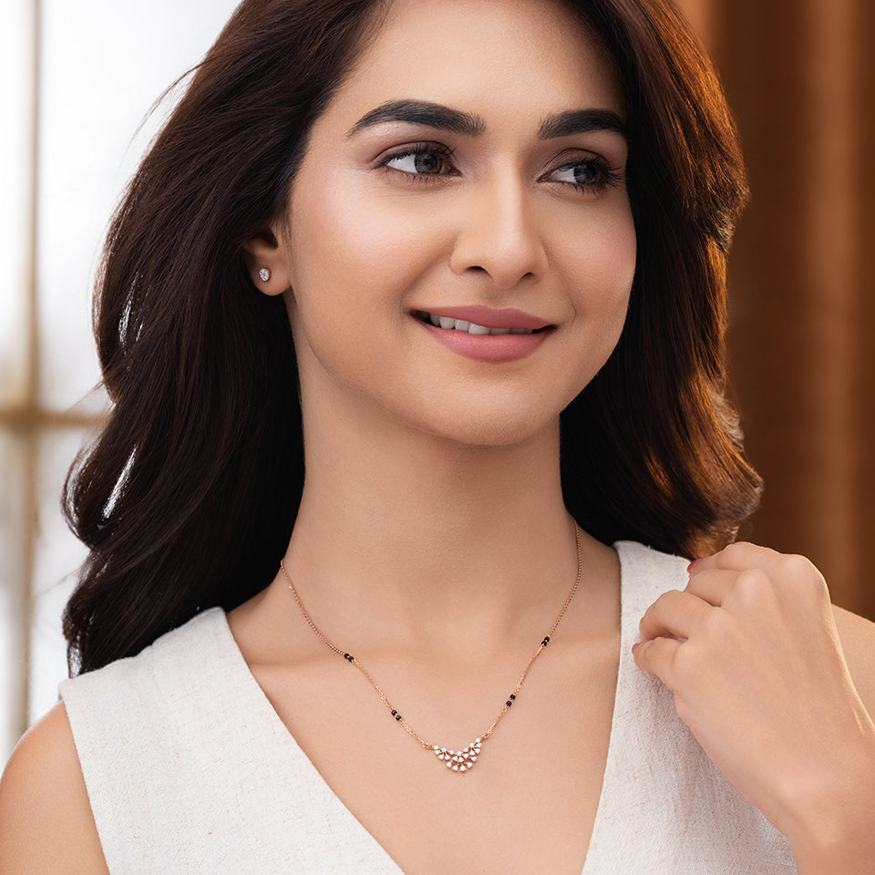 Ornate Cluster Diamond Mangalsutra