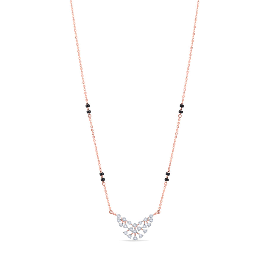 Ornate Cluster Diamond Mangalsutra