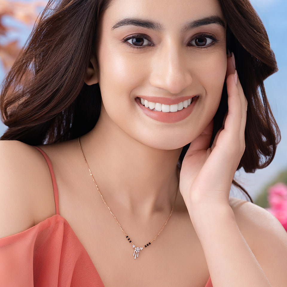 Linear Grace Diamond Mangalsutra