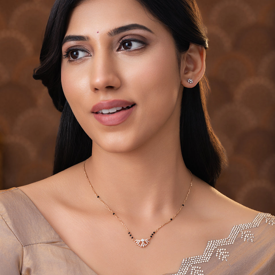 Shimmering Crest Diamond Mangalsutra