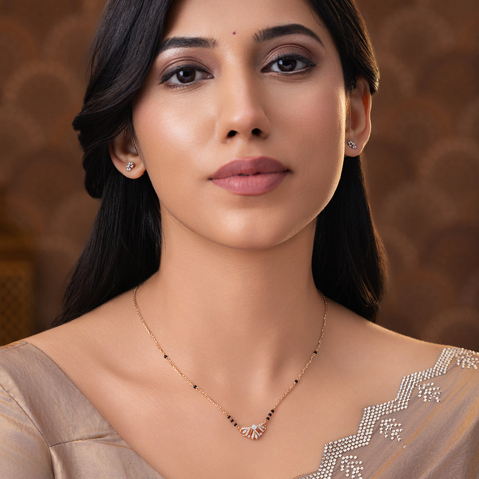 Shimmering Crest Diamond Mangalsutra