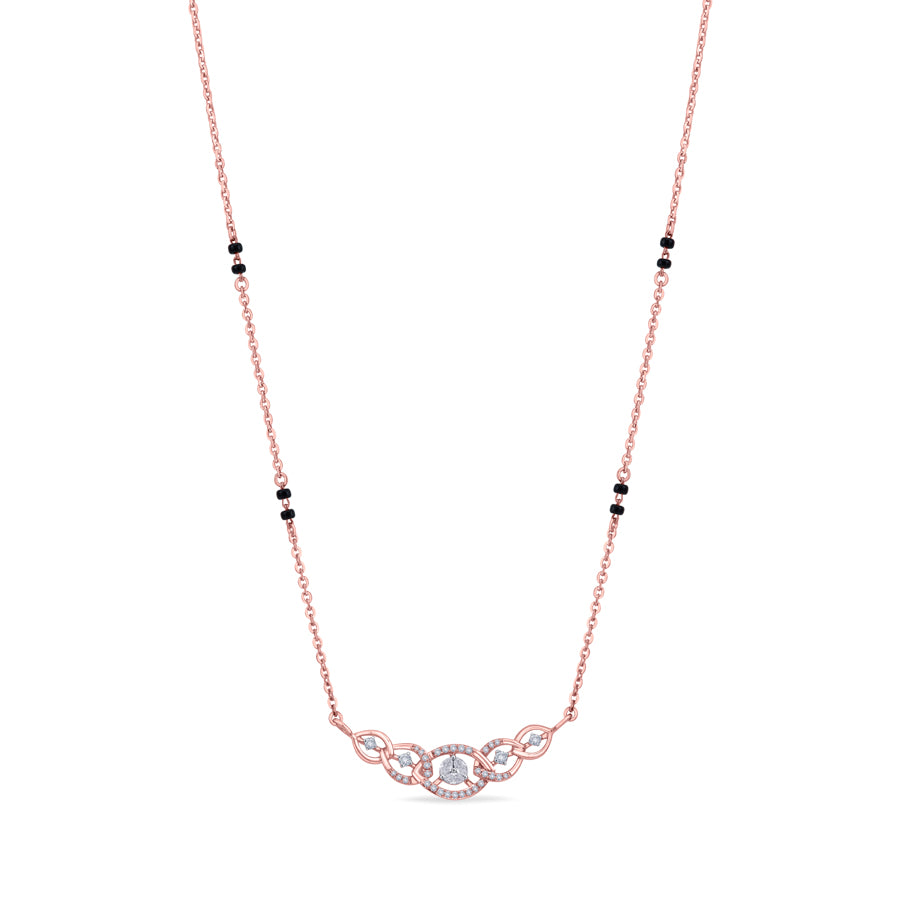 Lustrous Ovals Diamond Mangalsutra