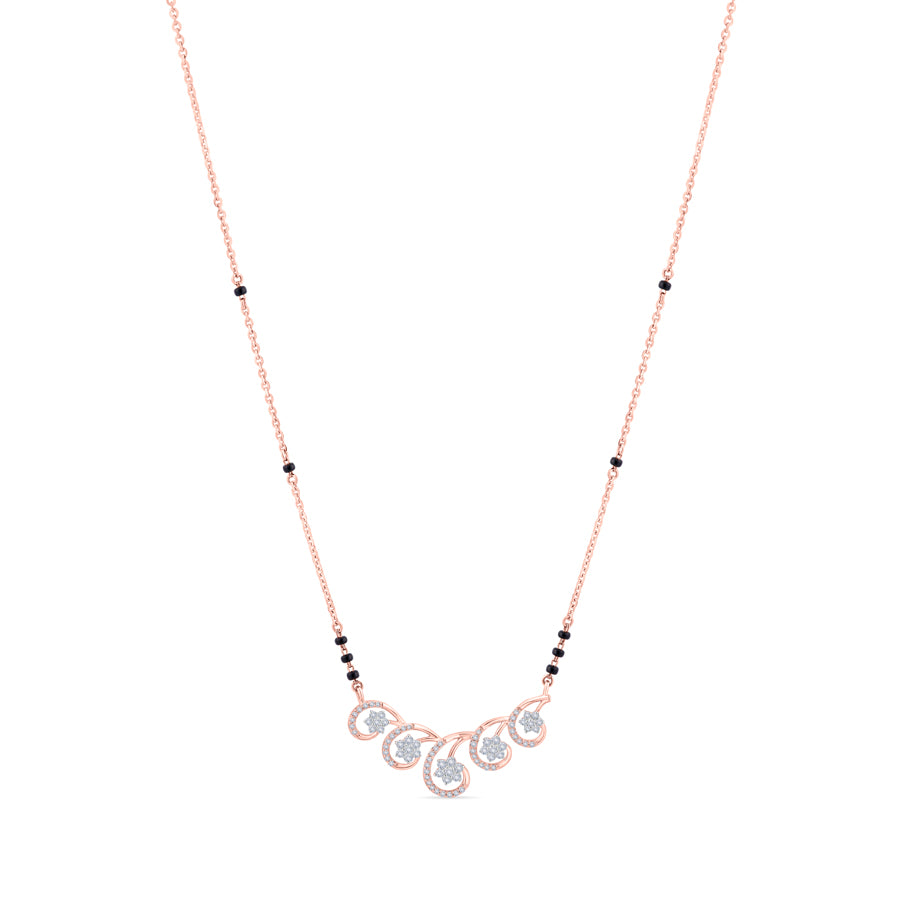 Regal Wave Diamond Mangalsutra