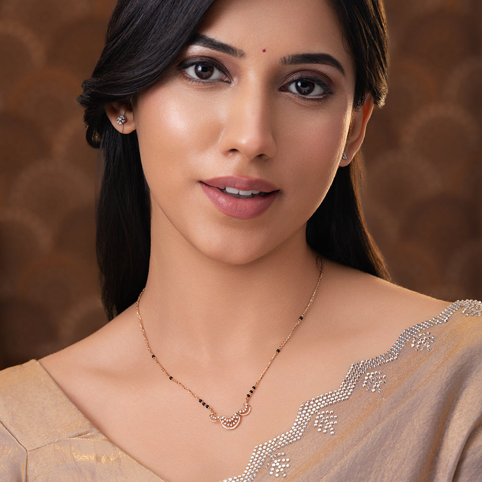 Glimmering Ripples Diamond Mangalsutra